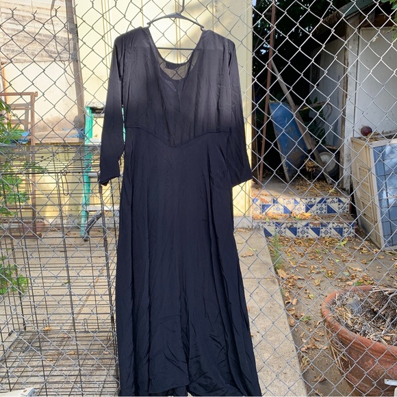 Vintage Jane Mohr DTK Black Rayon Dress - Picture 11 of 13